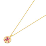18kt Gold "Pitti" Gold and Pave Pendant Necklace