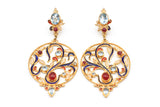 Ruby & Blue Topaz Earring